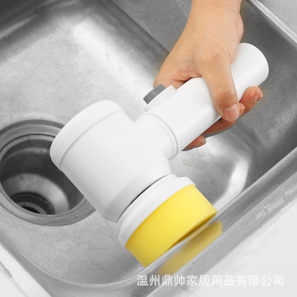 Magic BrushKitch en Dishwashing Brush Pot Artifact Groove Multifunctional Brush Electric Cleaning Brush